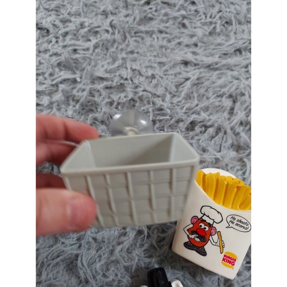 Lot Of 3 Vintage Burger King Toy 1998 Hasbro Mr. Potato Head Fry Box Basketball - Picture 4 of 8